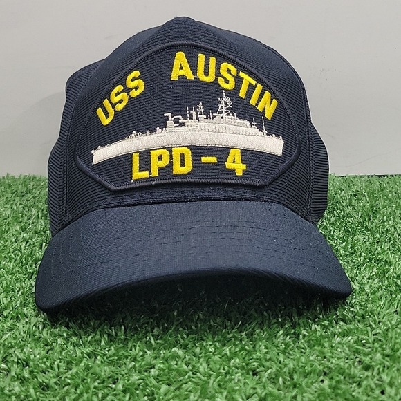 Natura Bisse Other - USS Austin LPD-4 Hat USN Navy Ship Amphibious Transport Seapower Military - Cap